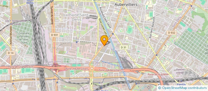 localisation de l'entreprise SARL HM COMMUNICATION à AUBERVILLIERS