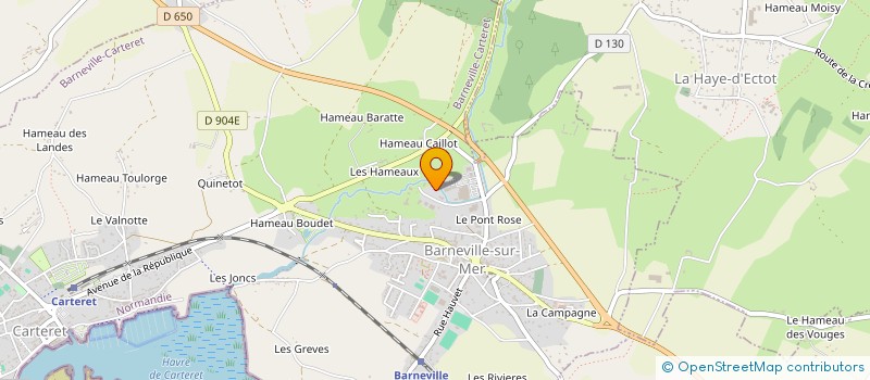 localisation de l'entreprise SARL HOLDING TAXIS AMBULANCES  BARNEVILLE-CARTERET