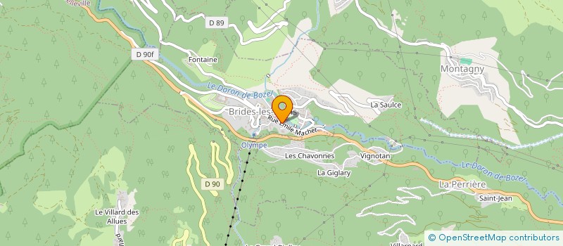 localisation de l'entreprise SARL HORIZON 2000 à BRIDES-LES-BAINS