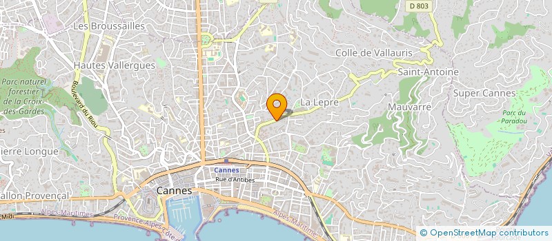 localisation de l'entreprise SARL HORIZON à CANNES