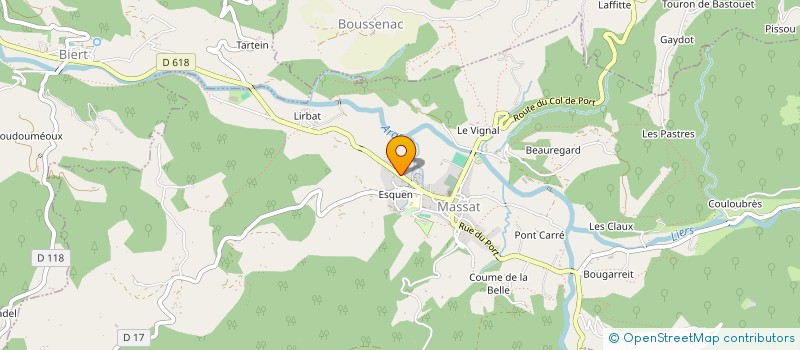 localisation de l'entreprise SARL HOSTELLERIE DES TROIS SEIGNEURS à MASSAT