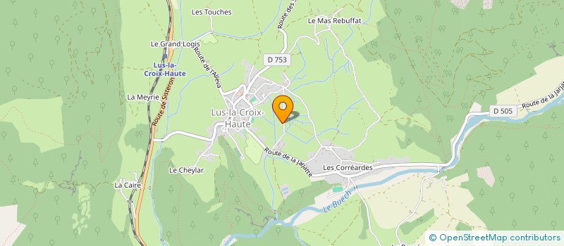 localisation de l'entreprise SARL HOTEL DE LA POSTE  LUS-LA-CROIX-HAUTE