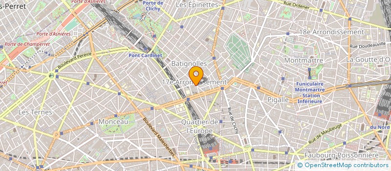 localisation de l'entreprise SARL HOTEL DES BATIGNOLLES  PARIS