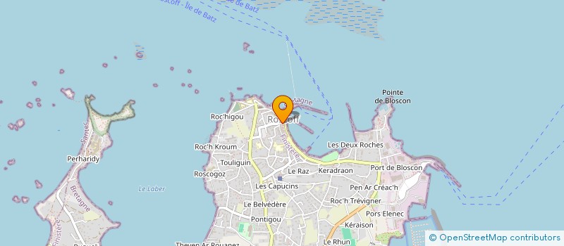 localisation de l'entreprise SARL HOTEL DU CENTRE  ROSCOFF