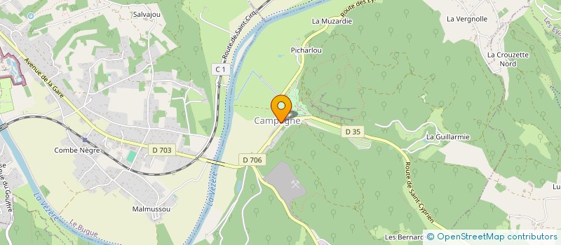 localisation de l'entreprise SARL HOTEL DU CHATEAU à CAMPAGNE