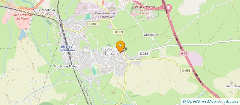 localisation de l'entreprise SARL HOTEL DU COMMERCE  SEVERAC D'AVEYRON