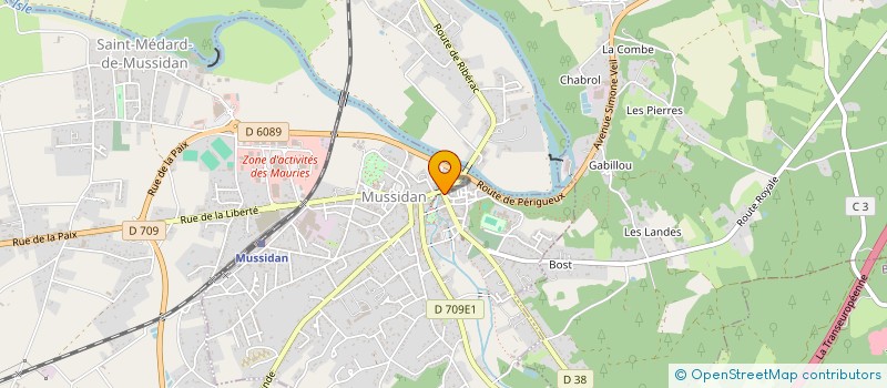 localisation de l'entreprise SARL HOTEL DU GRAND CAFE  MUSSIDAN