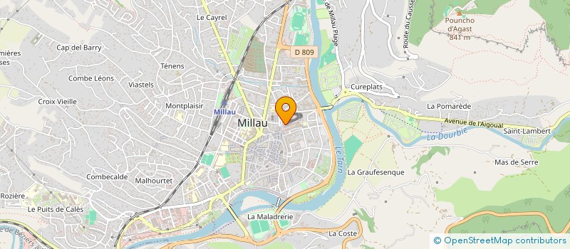 localisation de l'entreprise SARL HOTEL LA CAPELLE MILLAU  MILLAU