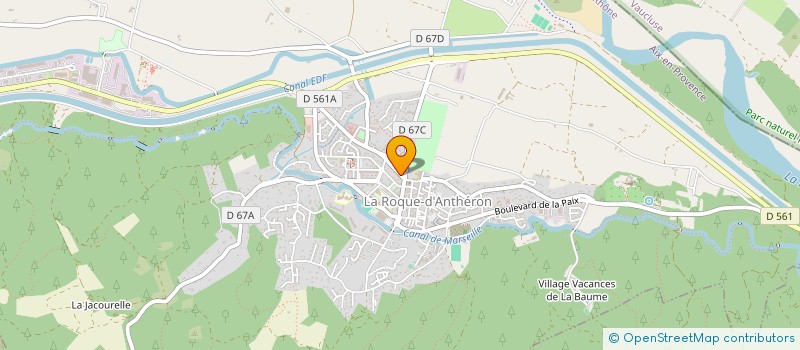 localisation de l'entreprise SARL HOTEL RESIDENCE SILVACANE  LA ROQUE D'ANTHERON