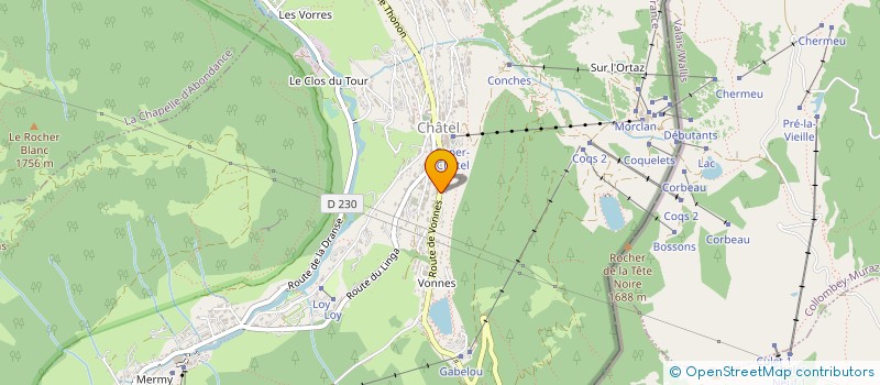 localisation de l'entreprise SARL HOTEL-RESTAURANT BELALP  CHATEL