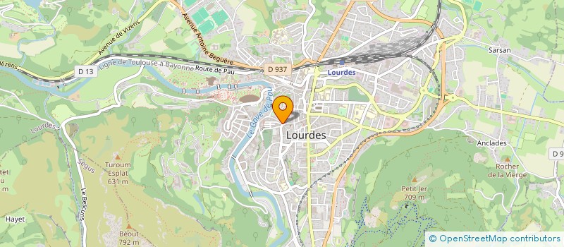 localisation de l'entreprise SARL HOTEL SAINT SEBASTIEN  LOURDES