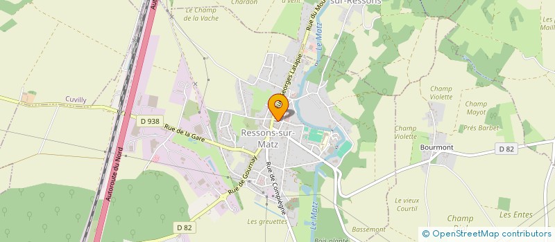 localisation de l'entreprise SARL HOTELIERE DE CLERMONT  RESSONS-SUR-MATZ