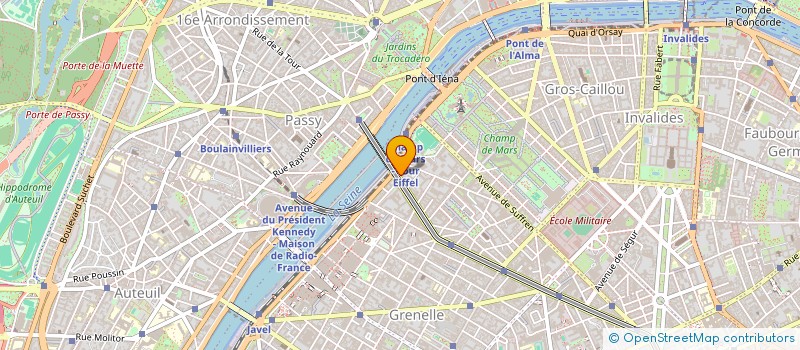 localisation de l'entreprise SARL HOTELIERE EIFFEL SEINE  PARIS