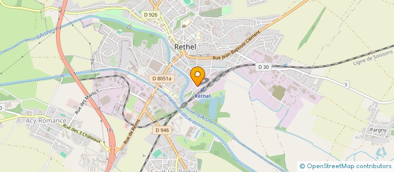 localisation de l'entreprise SARL HOTELIERE LE MODERNE  RETHEL