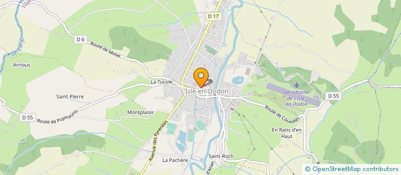 localisation de l'entreprise SARL HUCHETTE  L'ISLE-EN-DODON