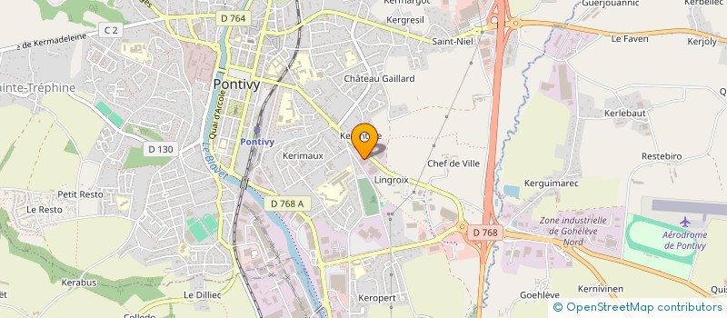 localisation de l'entreprise SARL HUET AUTOMOBILES à PONTIVY