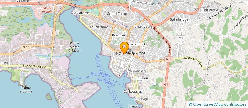 localisation de l'entreprise SARL HUG'DR à POINTE A PITRE