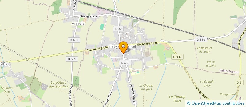 localisation de l'entreprise SARL HUGE à FLAVY-LE-MARTEL