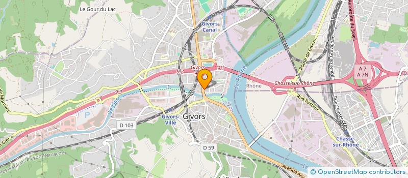 localisation de l'entreprise SARL HUGO à GIVORS