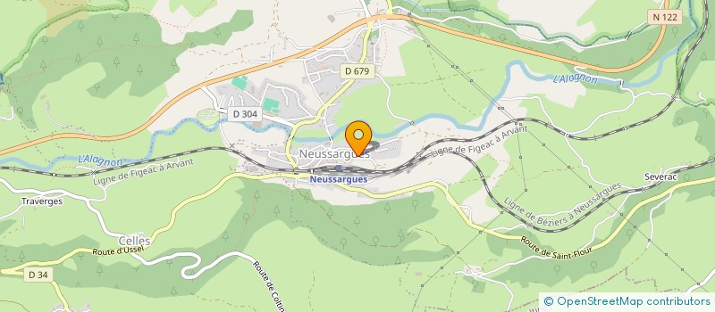 localisation de l'entreprise SARL HUGON à NEUSSARGUES EN PINATELLE