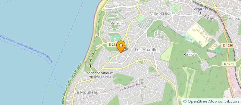 localisation de l'entreprise SARL HUITRES DE LA POINTE  ARCACHON