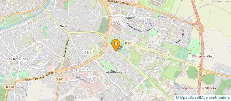 localisation de l'entreprise SARL HURAND SD  POITIERS