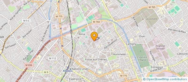 localisation de l'entreprise SARL HUVIG LECLERCQ à ROUBAIX