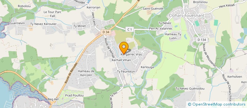 localisation de l'entreprise SARL HYDRO PECHE à CLOHARS-FOUESNANT