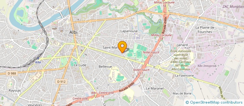 localisation de l'entreprise SARL HYDROELECTRIQUE DE LUZENAC à ALBI