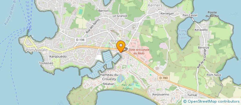 localisation de l'entreprise SARL ICEBERG à ARZON
