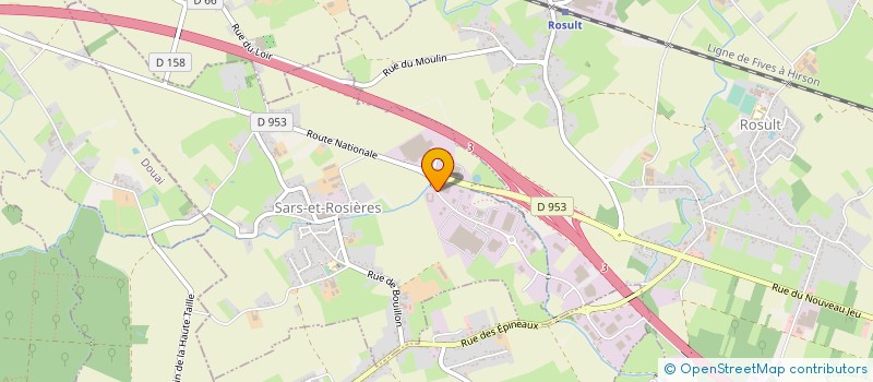 localisation de l'entreprise SARL IFOODELIVERY à SARS-ET-ROSIERES