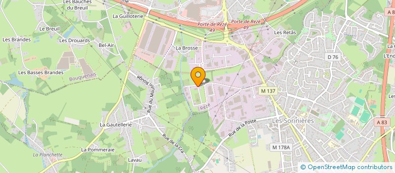 localisation de l'entreprise SARL IMMO BR 94-95  REZE