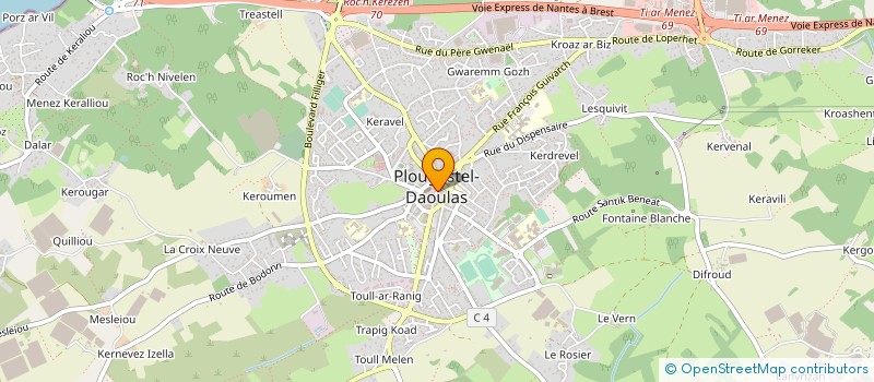 localisation de l'entreprise SARL IMMOBILIER KEREBEL à PLOUGASTEL-DAOULAS