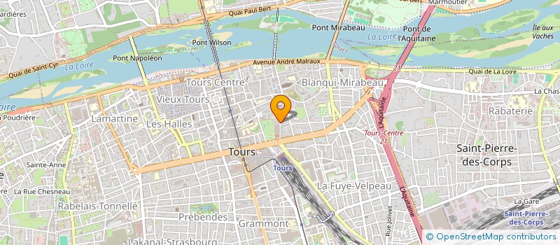 localisation de l'entreprise SARL IMPRIMERIE CHAUMEIL  TOURS