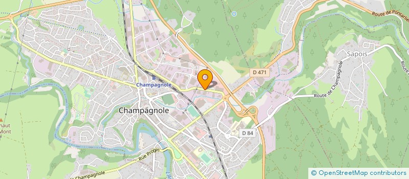 localisation de l'entreprise SARL IMPRIMERIE COMTOISE  CHAMPAGNOLE