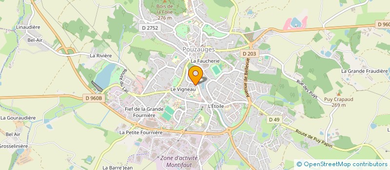 localisation de l'entreprise SARL IMPRIMERIE LIAIGRE à POUZAUGES