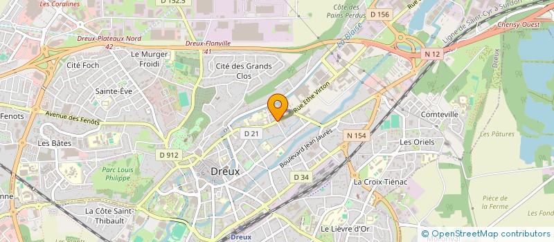 localisation de l'entreprise SARL IMPRIMERIE POUTRET à DREUX