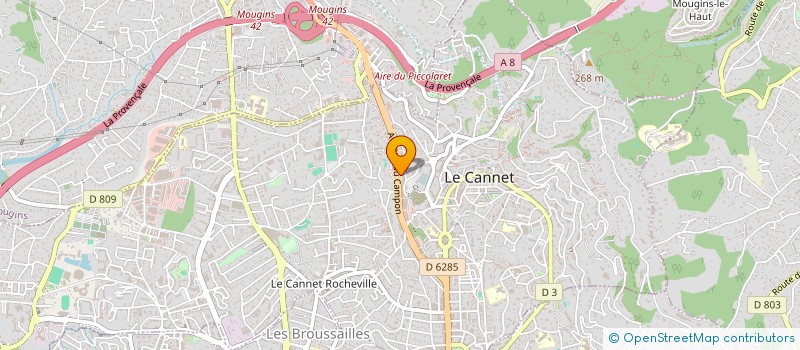 localisation de l'entreprise SARL IMPRIMEUROP à LE CANNET