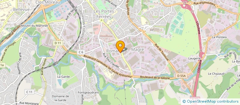 localisation de l'entreprise SARL INDIANAPOLIS à LIMOGES