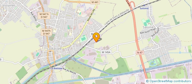 localisation de l'entreprise SARL INDIS  LA BASSEE