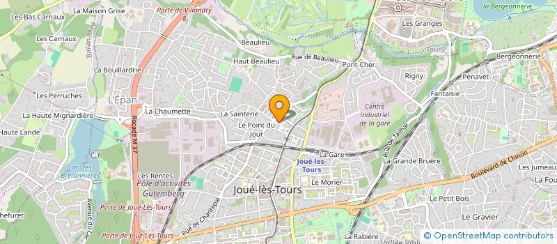 localisation de l'entreprise SARL INFORMATIQUE CYBER VISION  JOUE LES TOURS