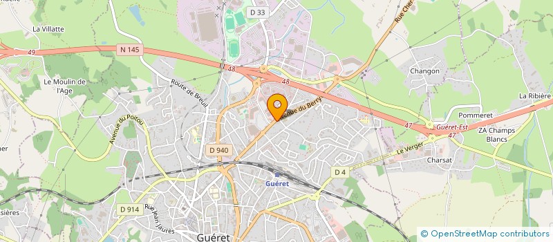 localisation de l'entreprise SARL INNOVATION IMMOBILIERE à GUERET