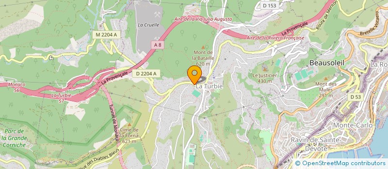 localisation de l'entreprise SARL INSTITUT TURBIASQUE à LA TURBIE