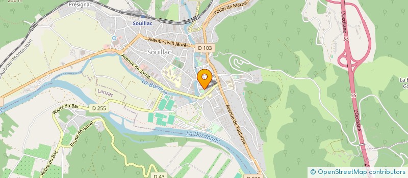 localisation de l'entreprise SARL INTER CHIMIE à SOUILLAC