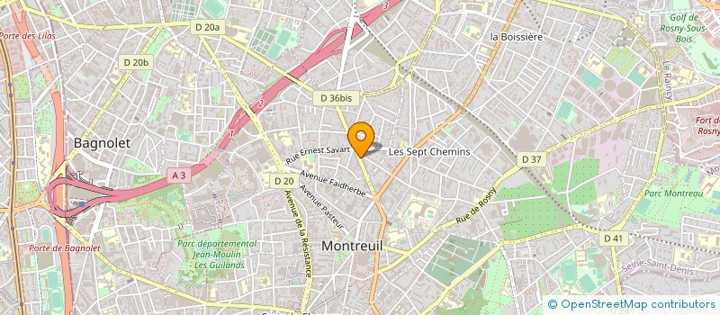 localisation de l'entreprise SARL INTER CONSTRUCTIONS BAT à MONTREUIL