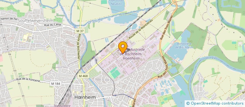 localisation de l'entreprise SARL INTER-ECHAFAUDAGE à BISCHHEIM