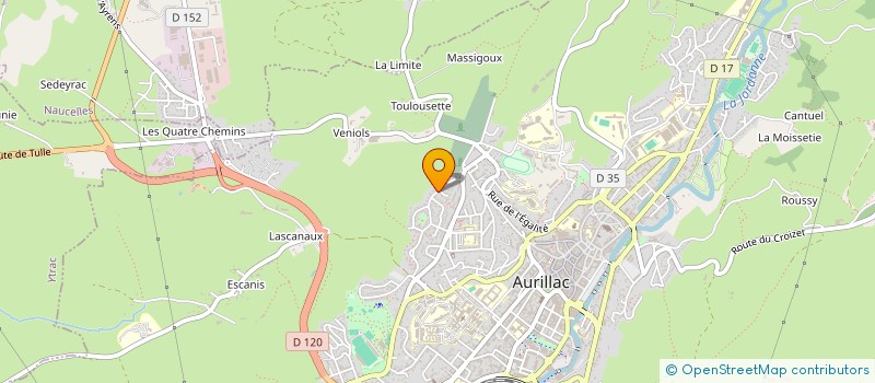 localisation de l'entreprise SARL INTERNATIONAL IMPEX CONSEIL à AURILLAC