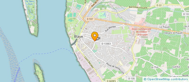 localisation de l'entreprise SARL IROISE VIE DE BLAYE à BLAYE