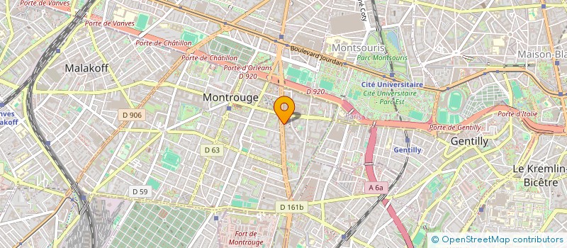 localisation de l'entreprise SARL ISAAC à MONTROUGE