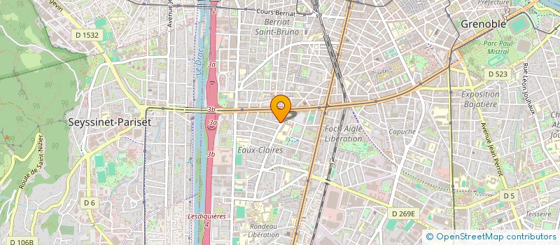 localisation de l'entreprise SARL ISERE TRAVAUX à GRENOBLE